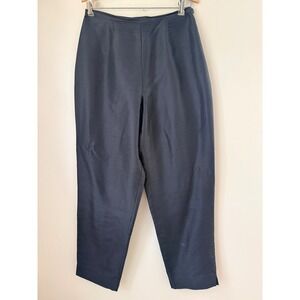 JOHN PAUL RICHARD Womens Black Silk High Waist Dress Cropped Pants Size 10